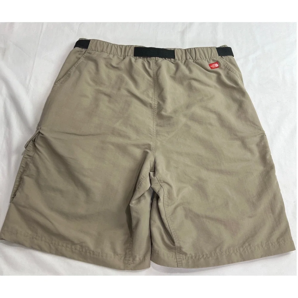 The‎ North Face Cargo Shorts Mens Large Tan Belted Hiking Outdoor Gorpcore E7